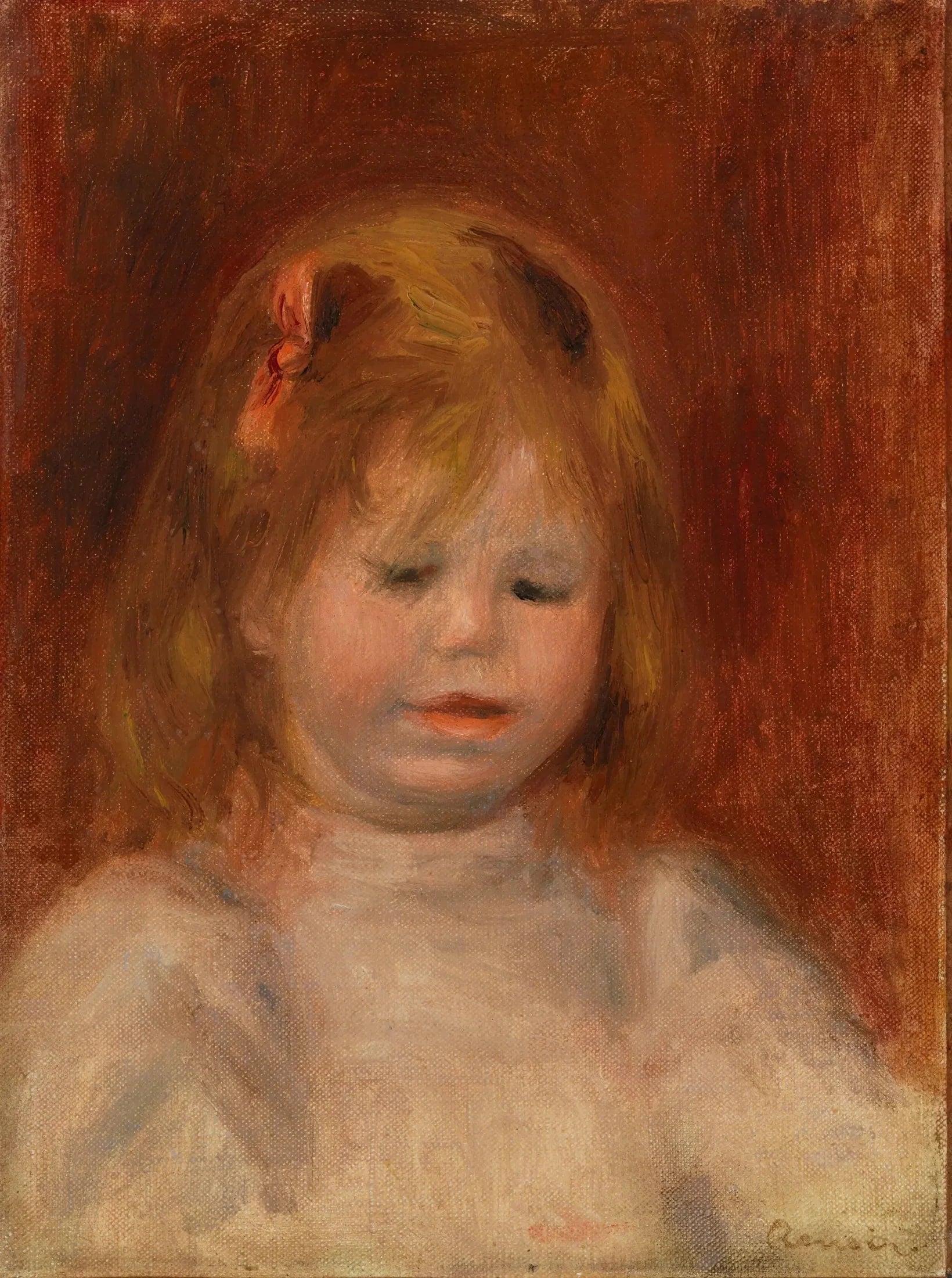 Portrait de Jean Renoir, Renoir vers 1897 – reproduction peinture à l’huile sur toile