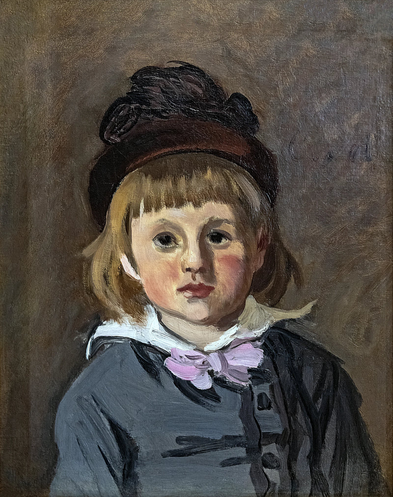 Porträtt av Jean Monet i en W142 pompom cap - Claude Monet