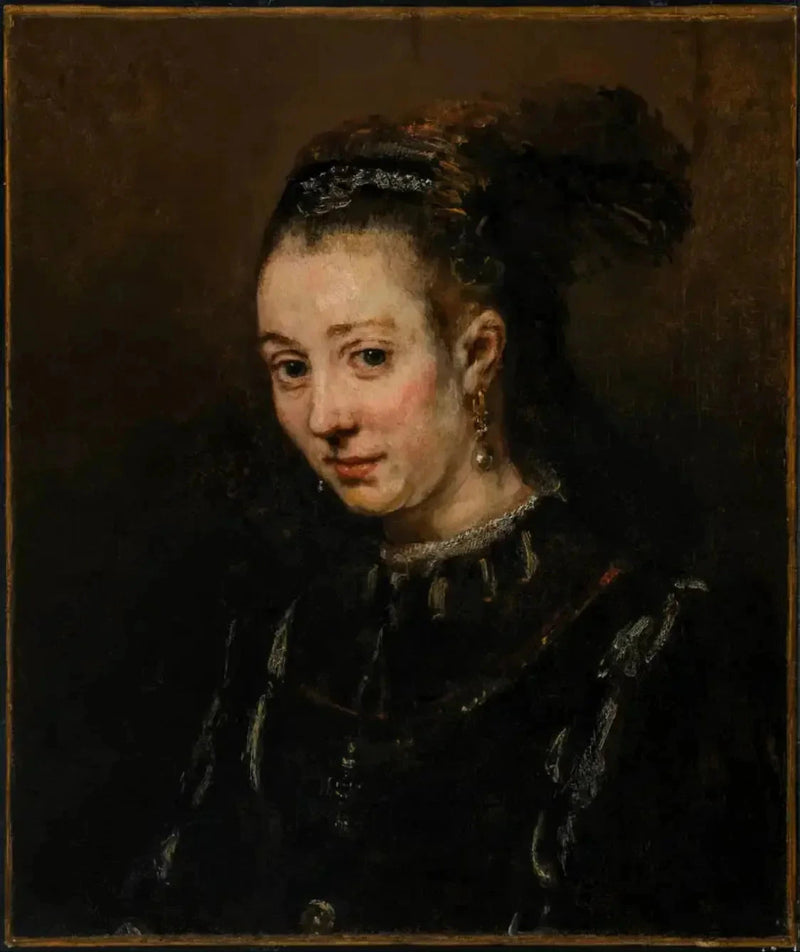 Porträtt av en ung kvinna - Rembrandt