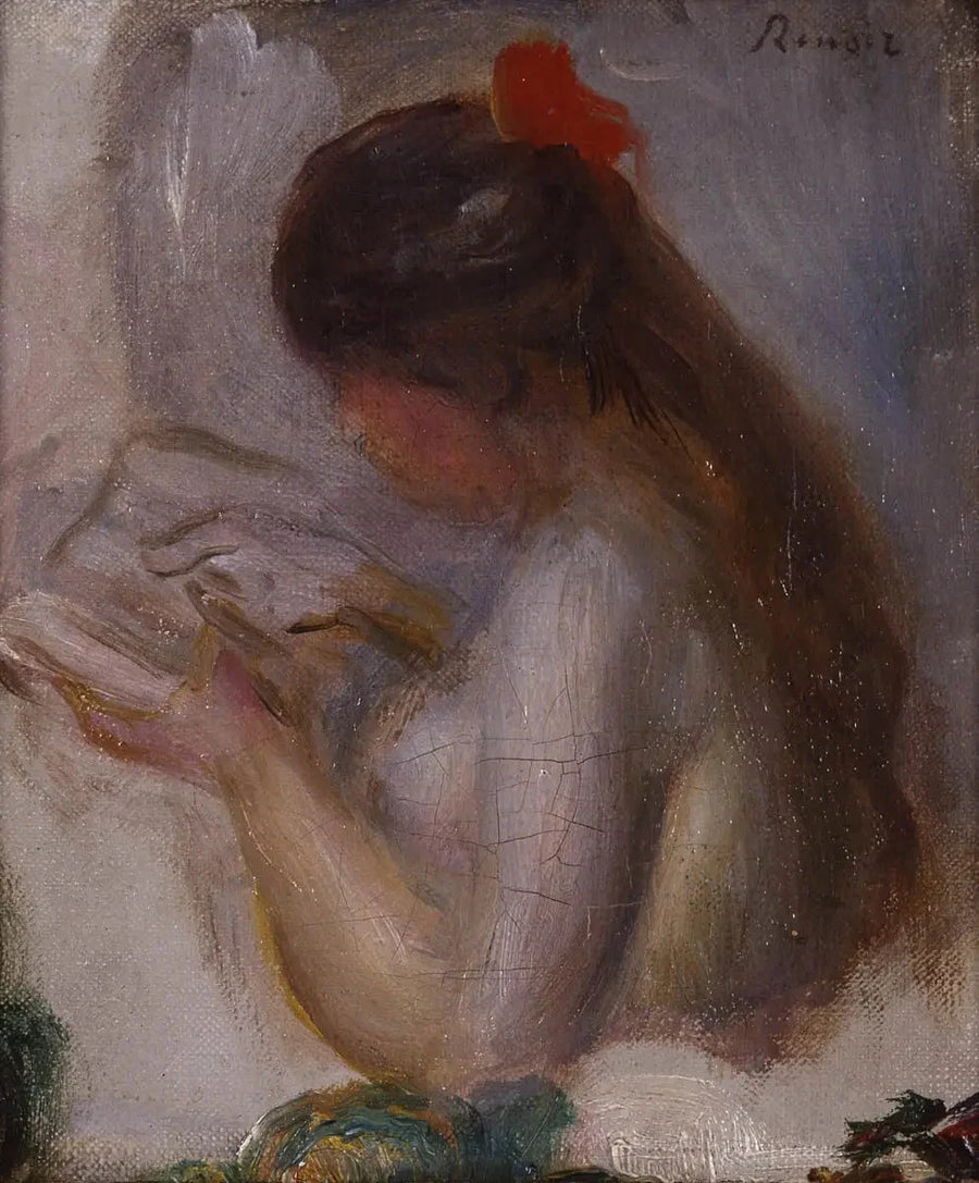Porträtt av ung flicka som läser - Pierre-Auguste Renoir