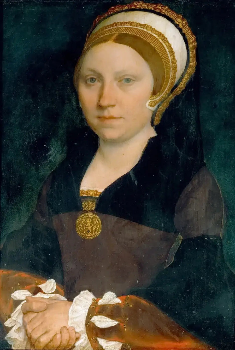 Porträtt av en engelsk dam - Hans Holbein den yngre