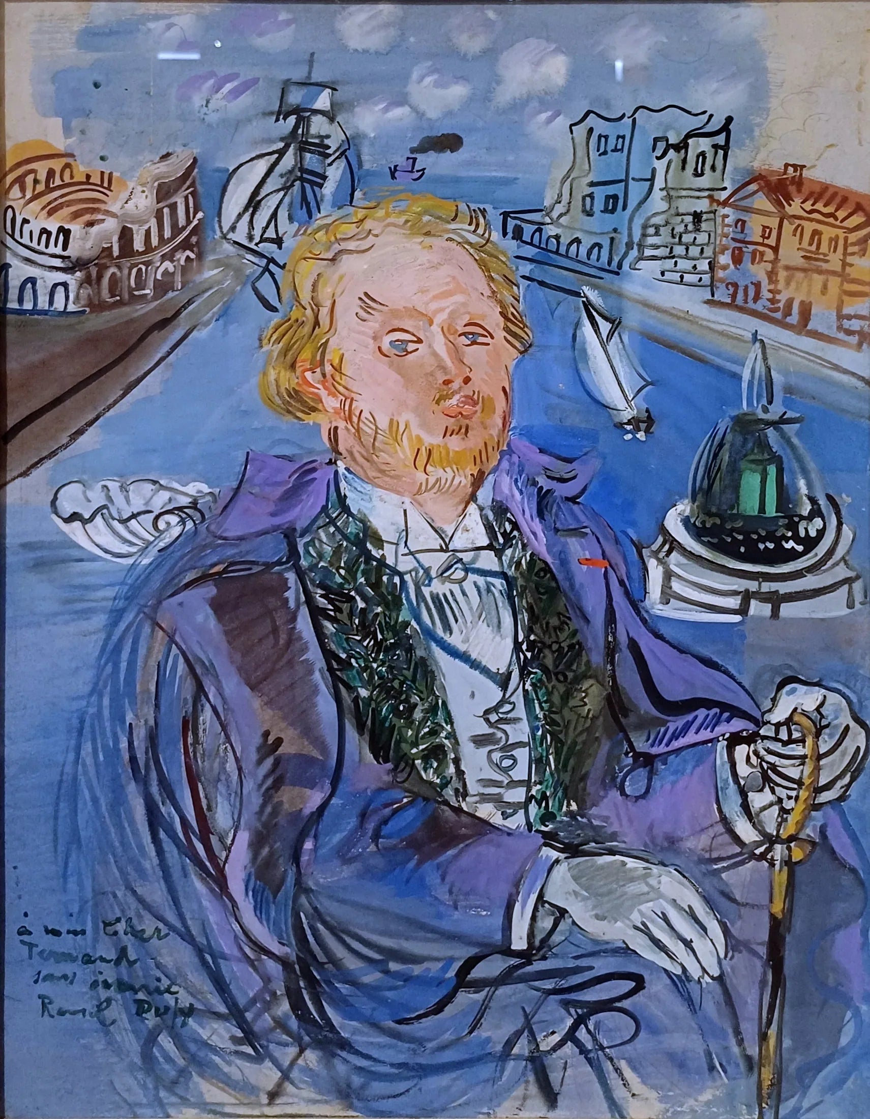 Portrait of Fernand Fleuret - Raoul Dufy image 1 reproduction de peinture à l’huile