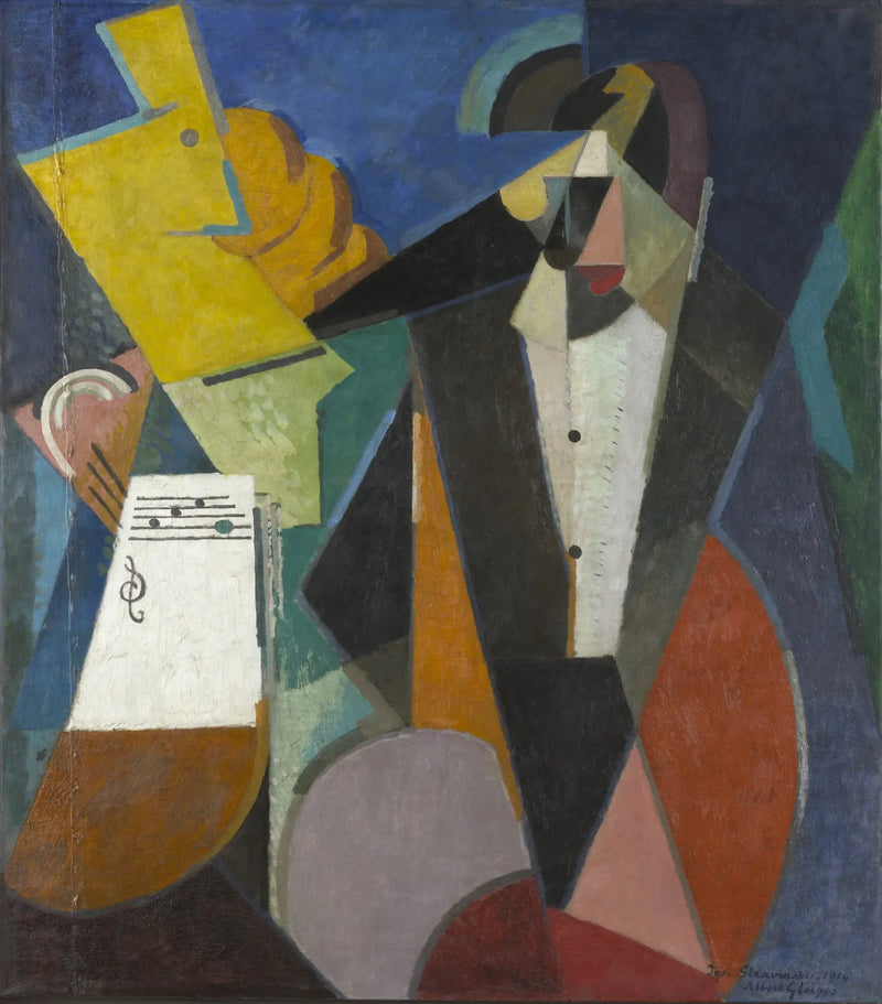 Porträtt av Igor Stravinsky - Albert Gleizes