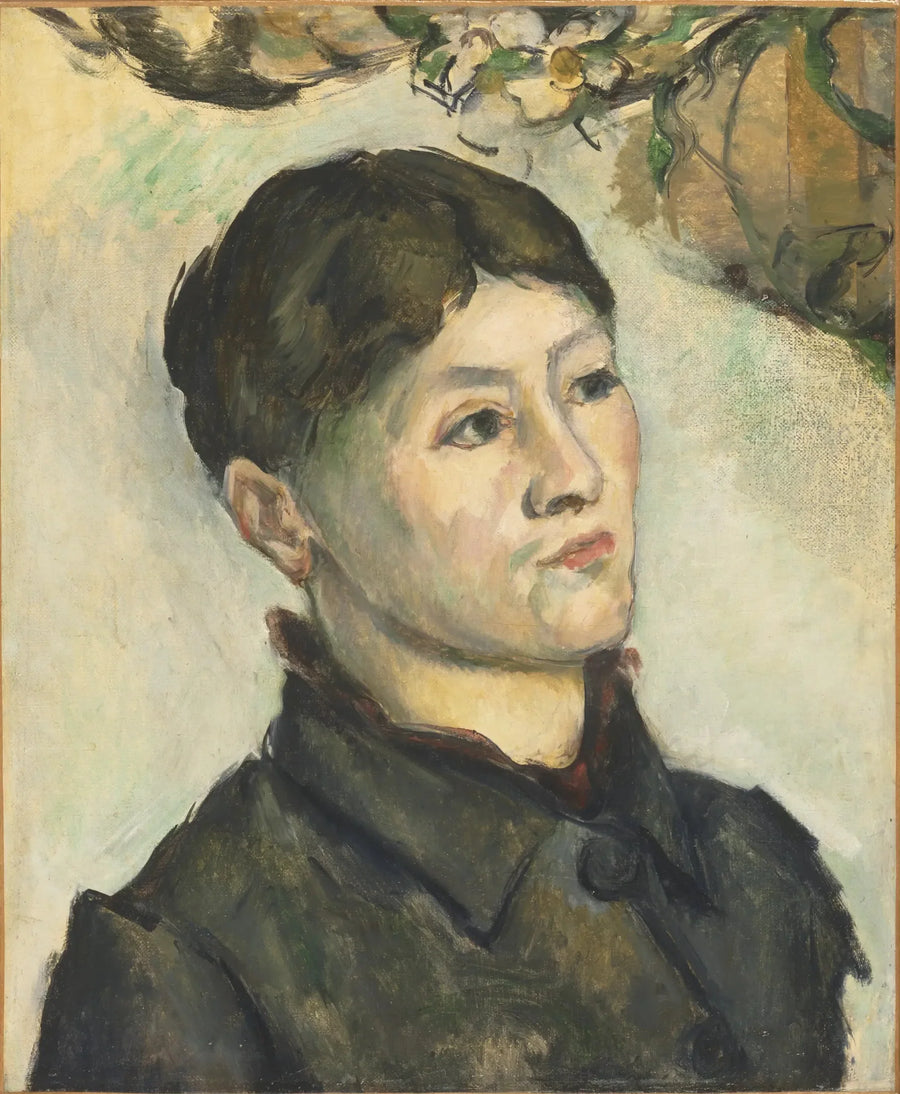 Porträtt av Madame Cézanne - Paul Cézanne
