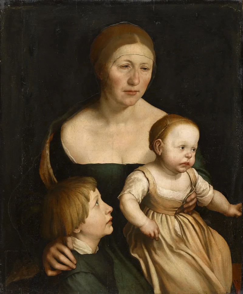 Porträtt av konstnärens familj - Hans Holbein den yngre