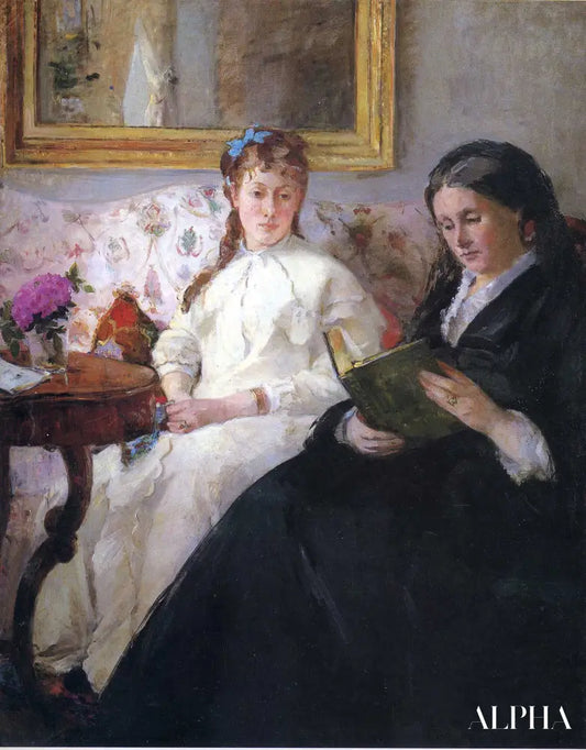 Portrait of the Artist's Mother and Sister - Berthe Morisot - Reproductions de tableaux et peintures haut de gamme