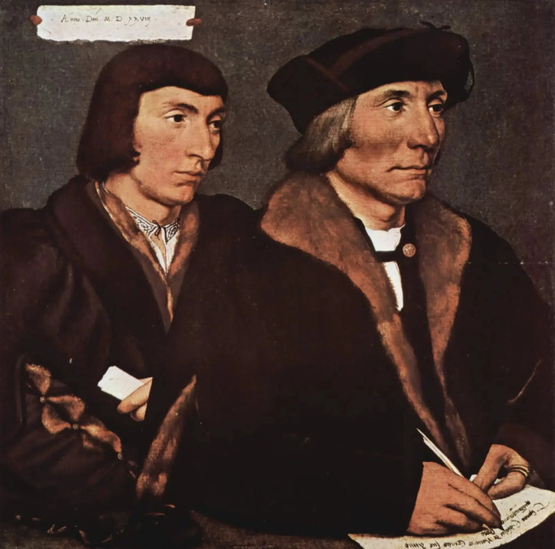 Porträtt av Thomas Godsalve och hans son John - Hans Holbein den yngre