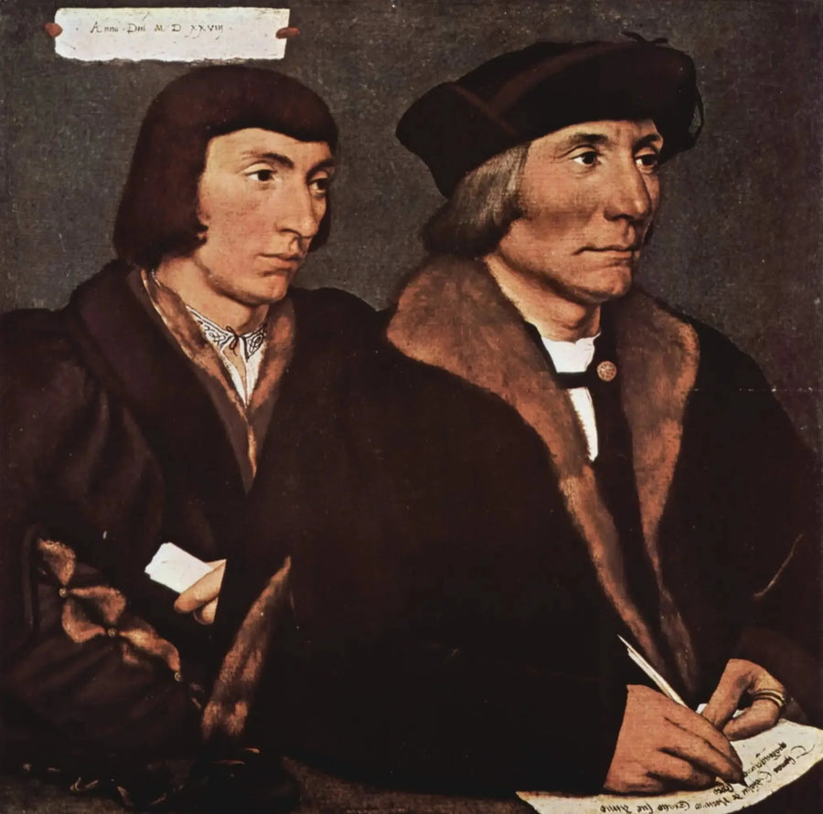 Porträtt av Thomas Godsalve och hans son John - Hans Holbein den yngre