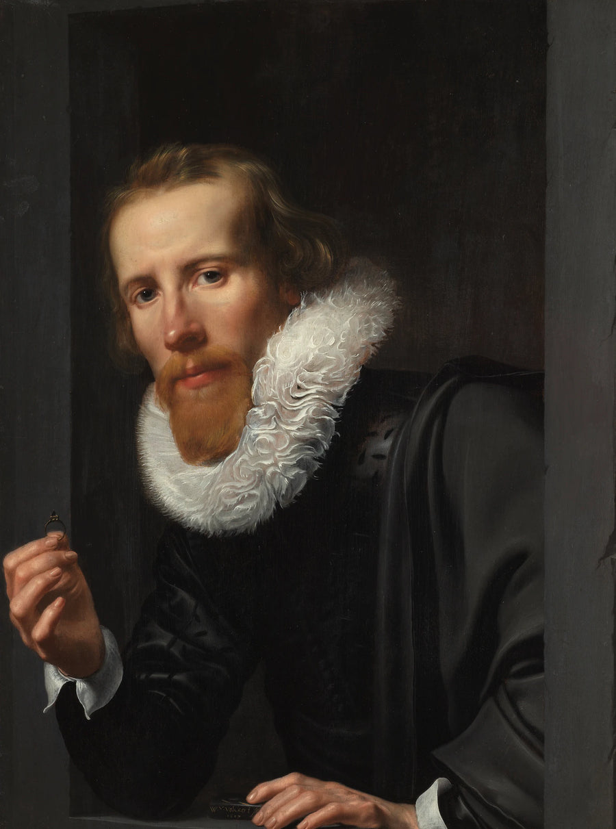 Portrait d'un orfèvre, probablement Bartholomeus Jansz van Assendelft - Werner van den Valckert