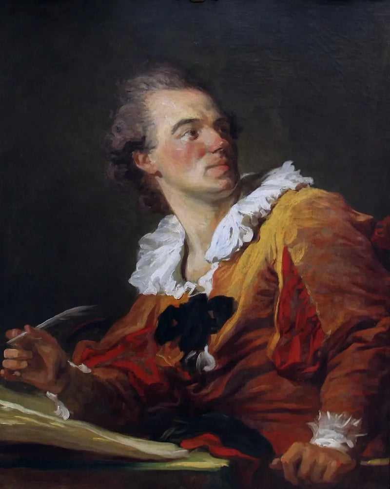 Antaget porträtt av Louis-François Prault, tidigare kallad: L'Inspiration - Jean-Honoré Fragonard