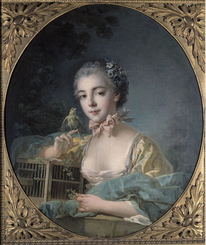 Antaget porträtt av Marie-Émilie Baudouin, dotter till målaren - François Boucher