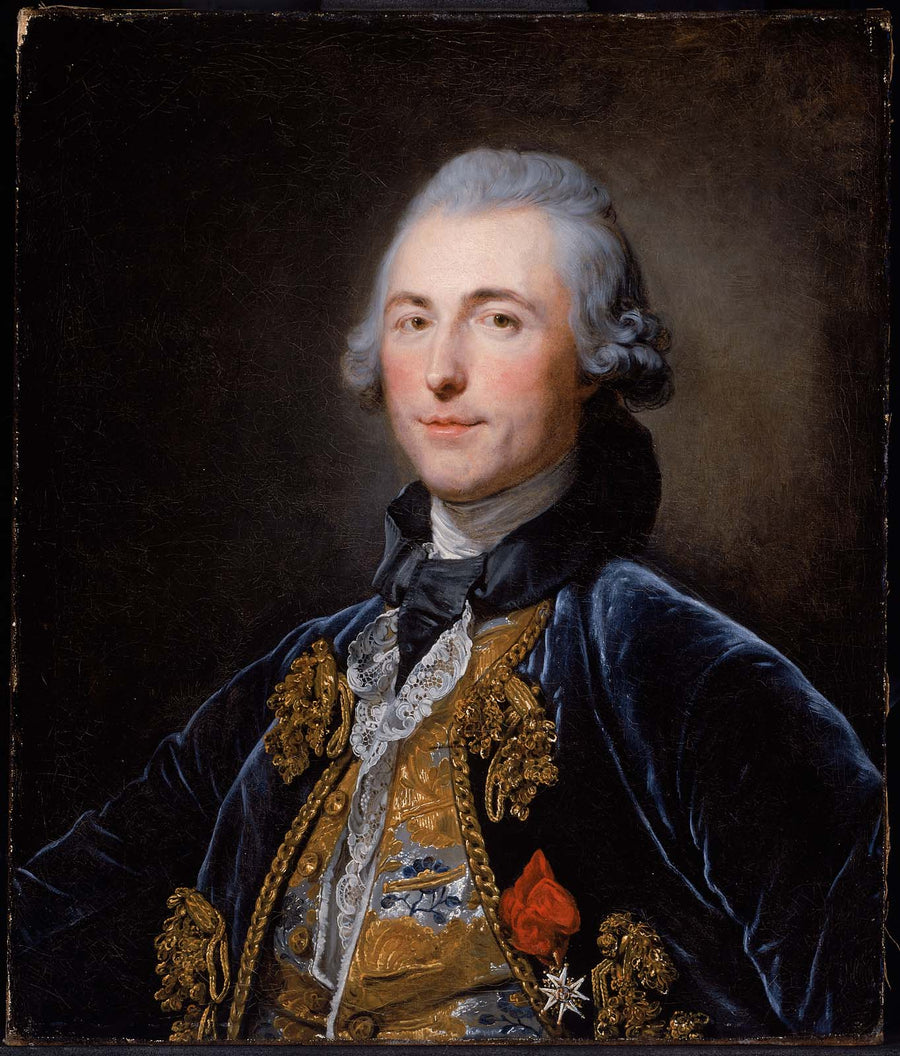 Föreställningsporträtt av Chevalier de Damery - Jean-Baptiste Greuze