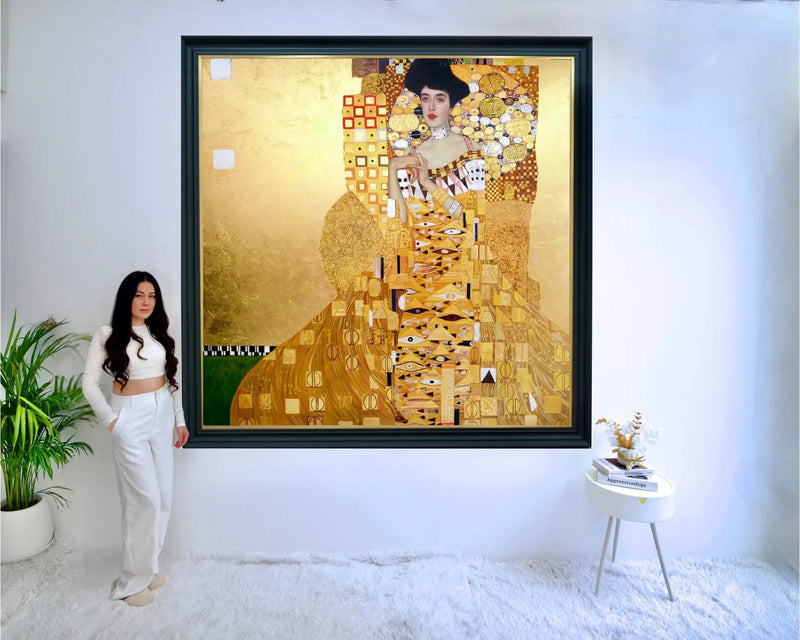 Porträtt Återimaginerat av Adele Bloch-Bauer av Master Apollon | 200 x 200 cm