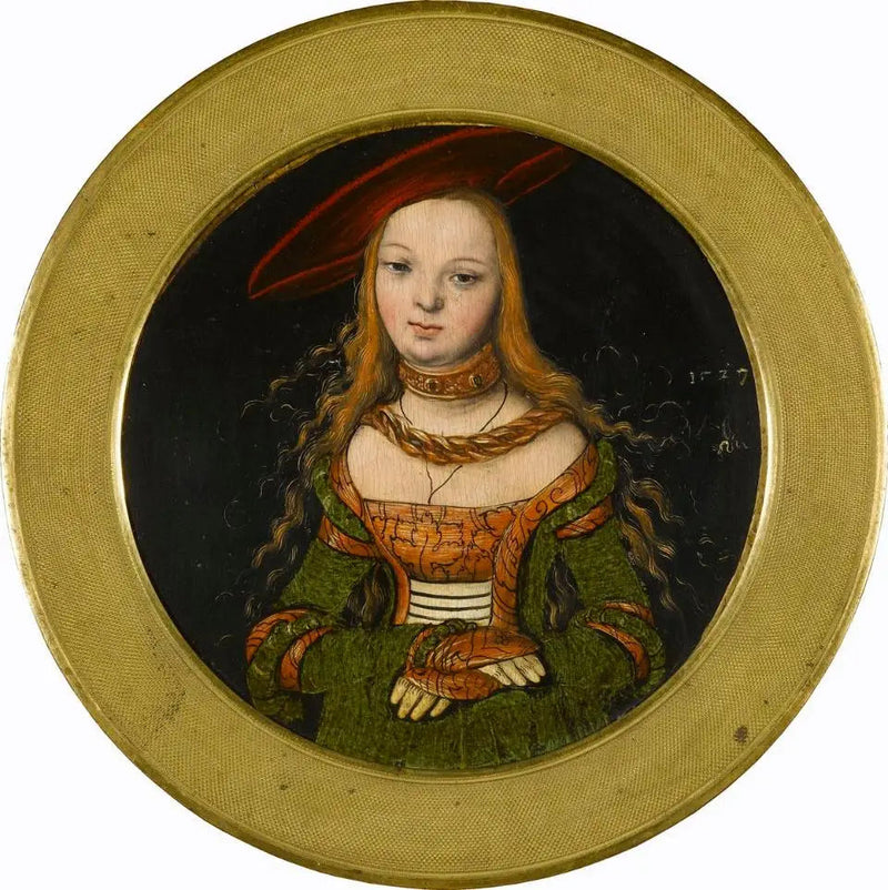 Rund porträtt av en ung kvinna - Lucas Cranach den äldre