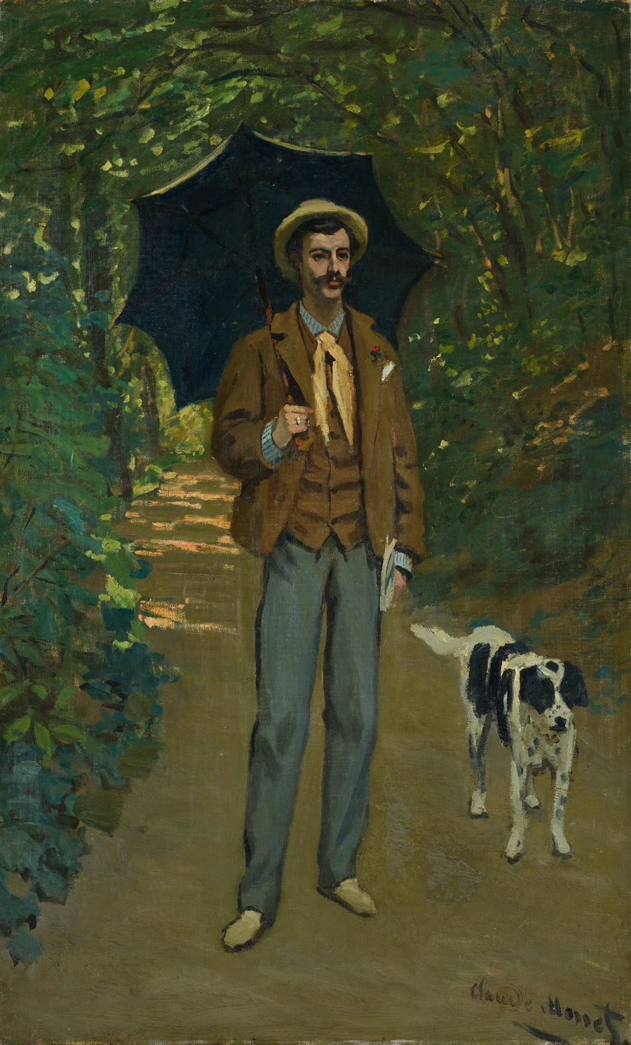 Porträtt av Victor Jacquemont på parasoll W54 - Claude Monet