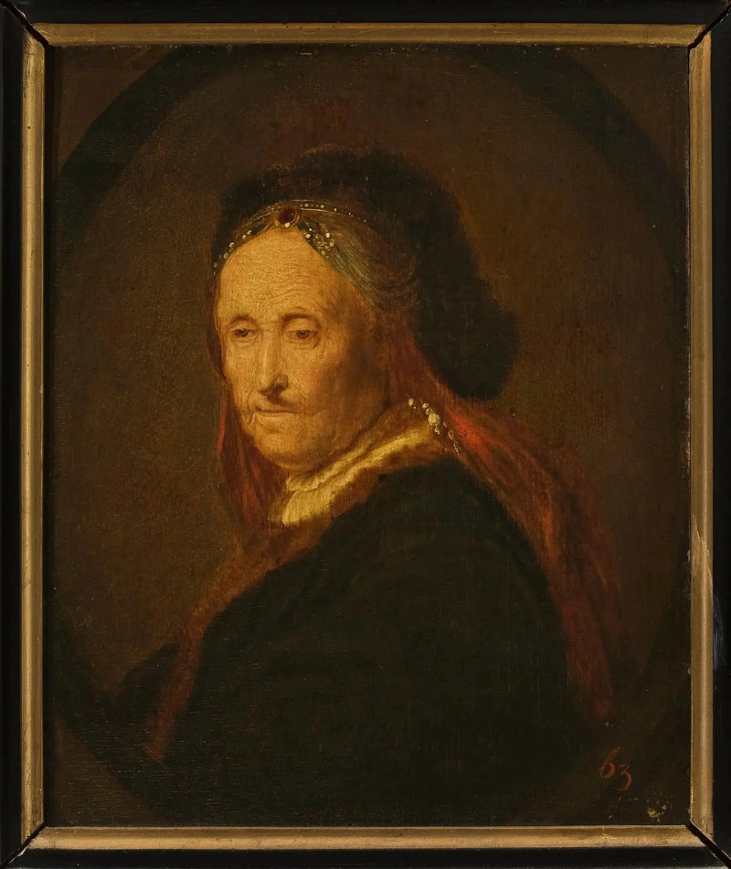 Porträtt av Rembrandts mor (?) - Rembrandt