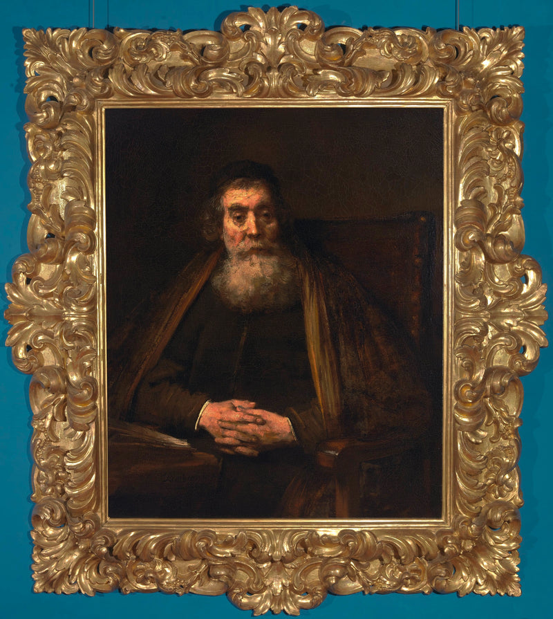 Porträtt av en gammal man (förmodligen pedagogen, Jan Amos Komensky kallad Comenius) - Rembrandt