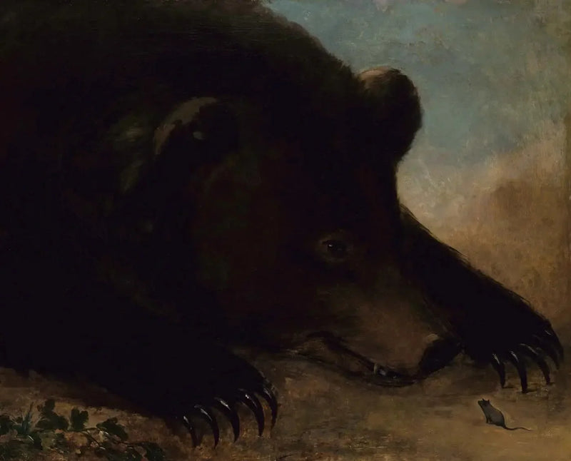 Porträtt av en grizzly och en mus, i originalstorlek - George Catlin