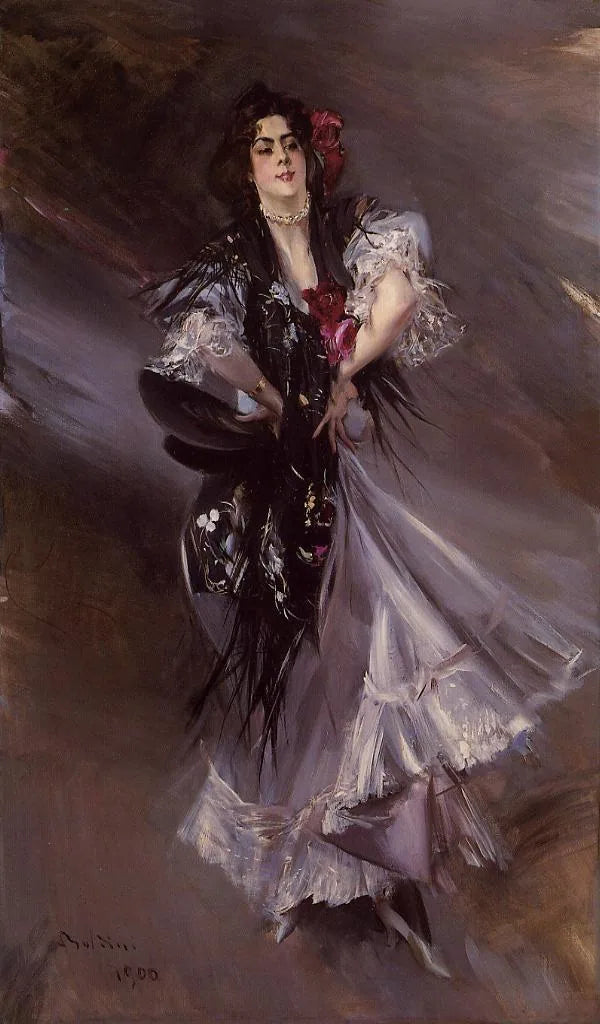 Porträtt av Anita de la Ferie - den spanska dansaren" - Giovanni Boldini