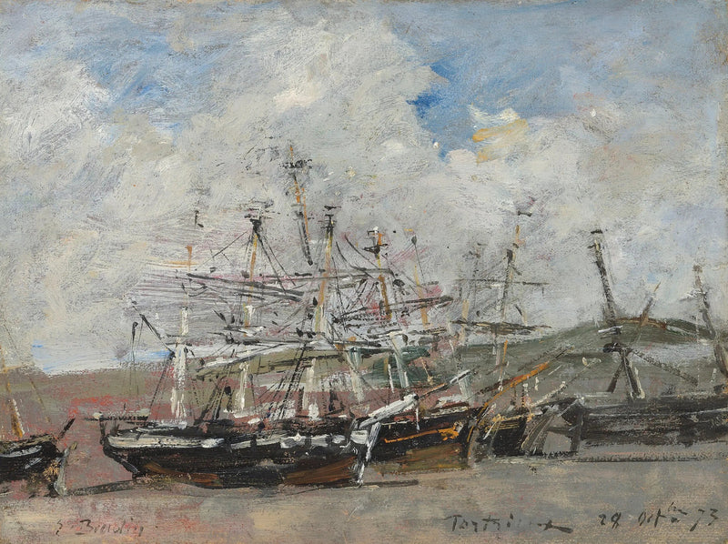 Portrieux. Hamnen vid lågvatten - Eugène Boudin