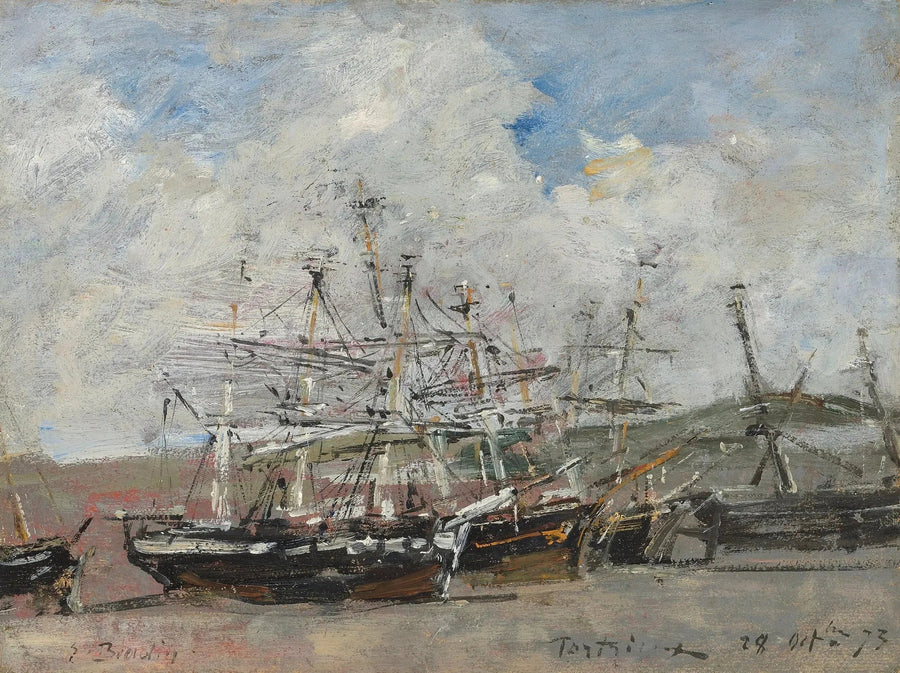 Portrieux. Hamnen vid lågvatten - Eugène Boudin