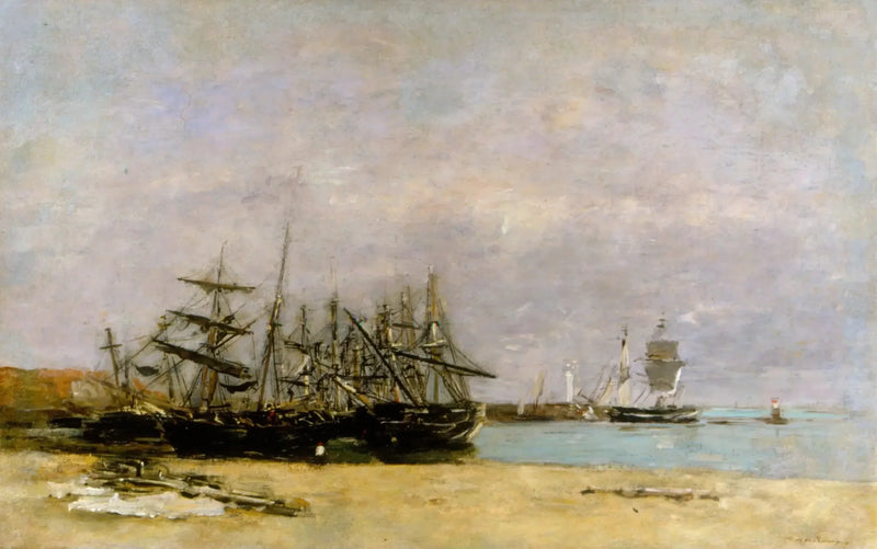 Portrieux - Skepp som har gått på grund - Eugène Boudin