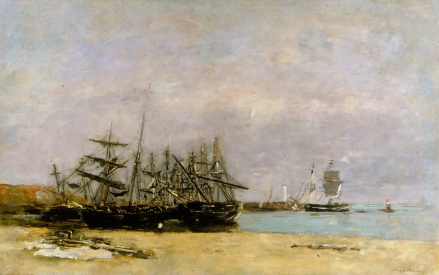Portrieux - Skepp som har gått på grund - Eugène Boudin