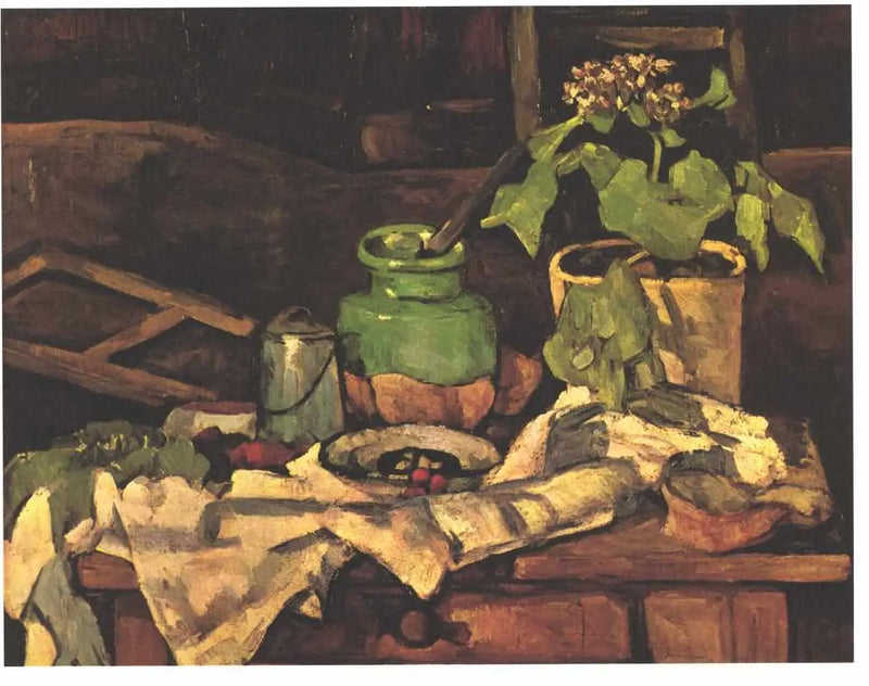 Blomkruka på ett bord - Paul Cézanne