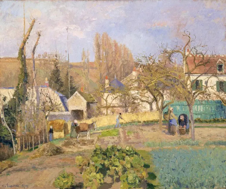 Köksträdgårdar från L'Hermitage, Pontoise - Camille Pissarro