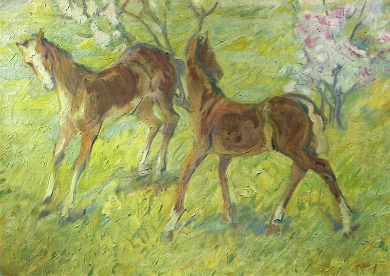 Hopphästar - Franz Marc