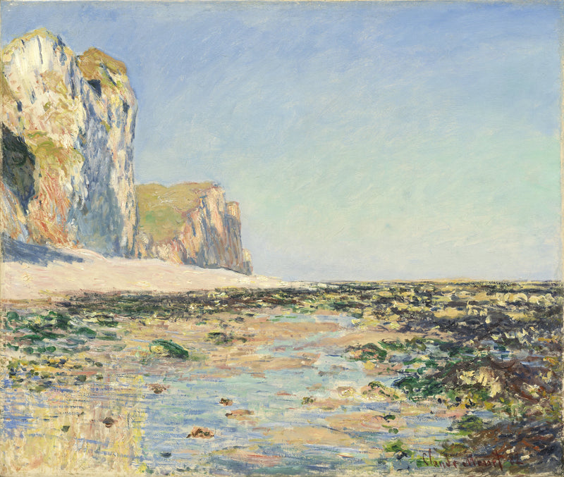 Havet och klipporna i Pourville på morgonen W787 - Claude Monet