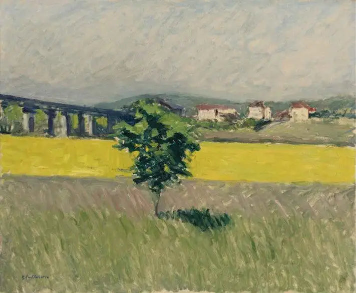 Prärie vid Pont d'Argenteuil - Gustave Caillebotte