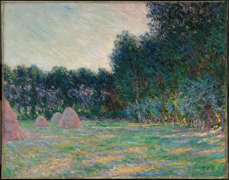 Äng med högar nära Giverny - Claude Monet