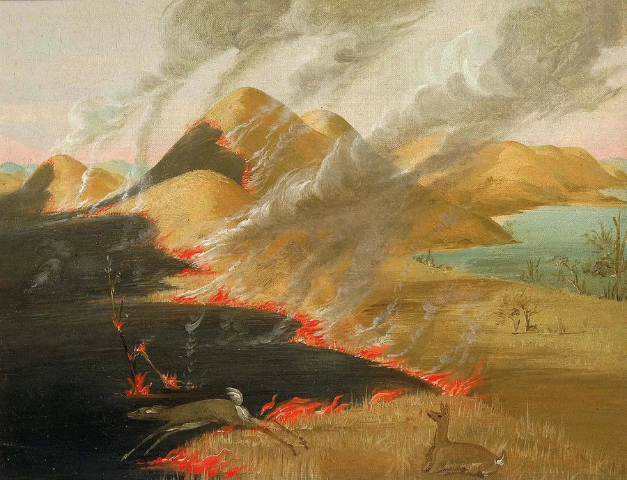 Prairie Bluffs i brand - George Catlin