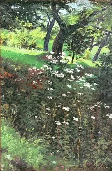 Prärie med träd - Ivan Chichkine