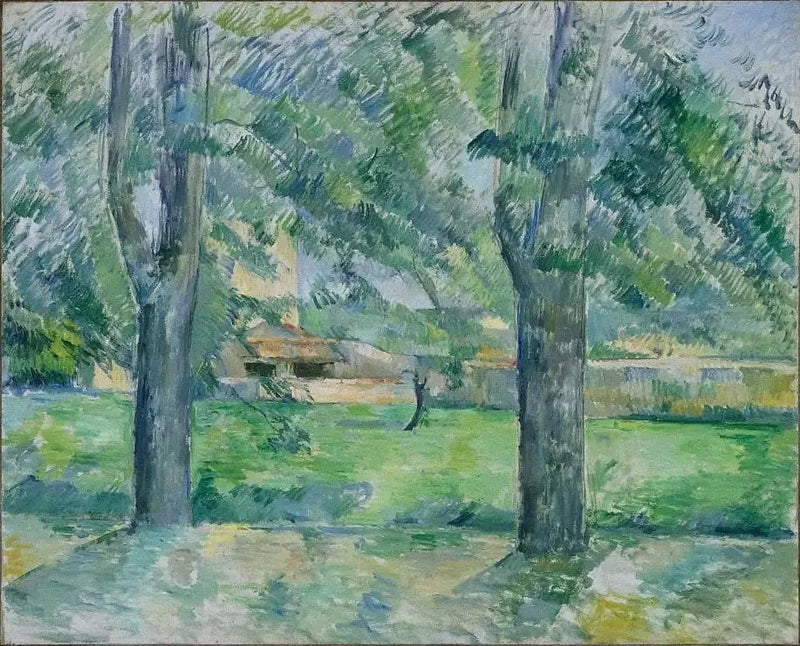 Prärie och gård Jas de Bouffan - Paul Cézanne