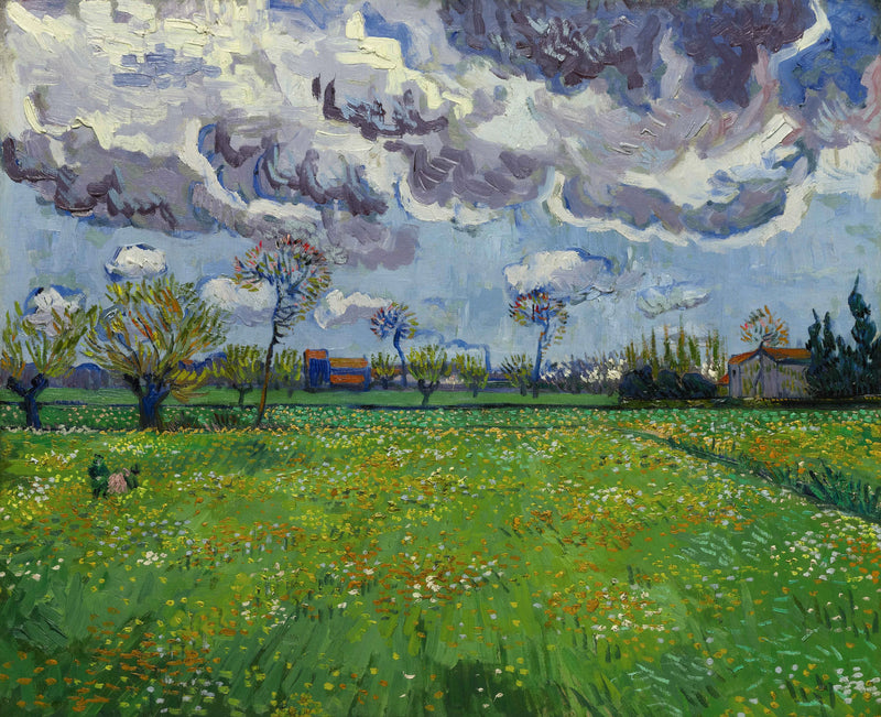 Landskap under en rörlig himmel - Vincent van Gogh
