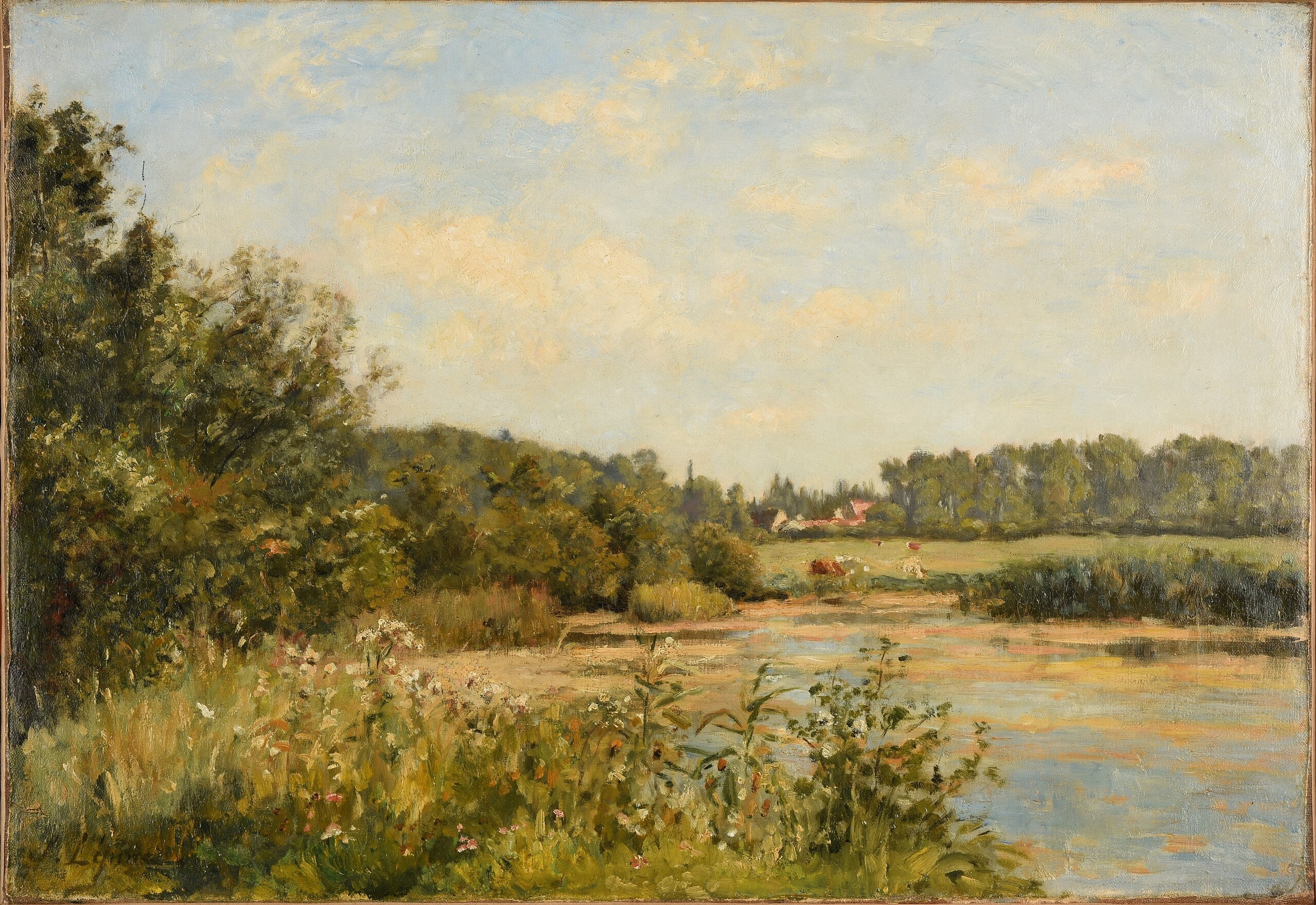 Prairies de Tourne-Bourse - Stanislas Lépine image 1 copie peinte à la main à l’huile
