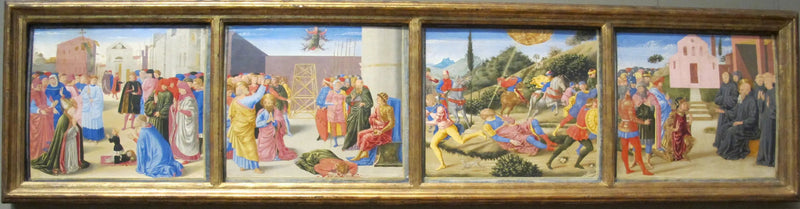 Prädella med scener ur helgonets liv - Benozzo Gozzoli