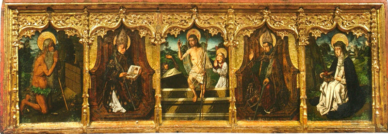 prädella av altartavlan av Sainte Engratia - Bartolomé Bermejo