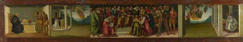 Prédelle: Esther och helige Jerome's liv - Luca Signorelli