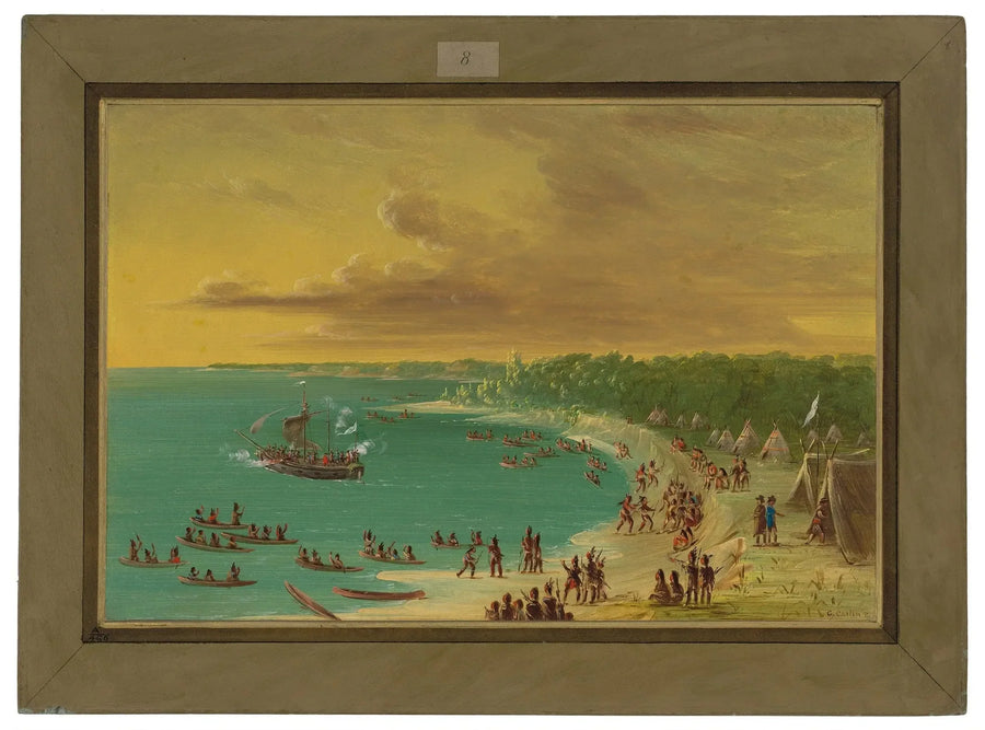 Första färden av Griffin på Lake Erie. 7 augusti 1679 - George Catlin