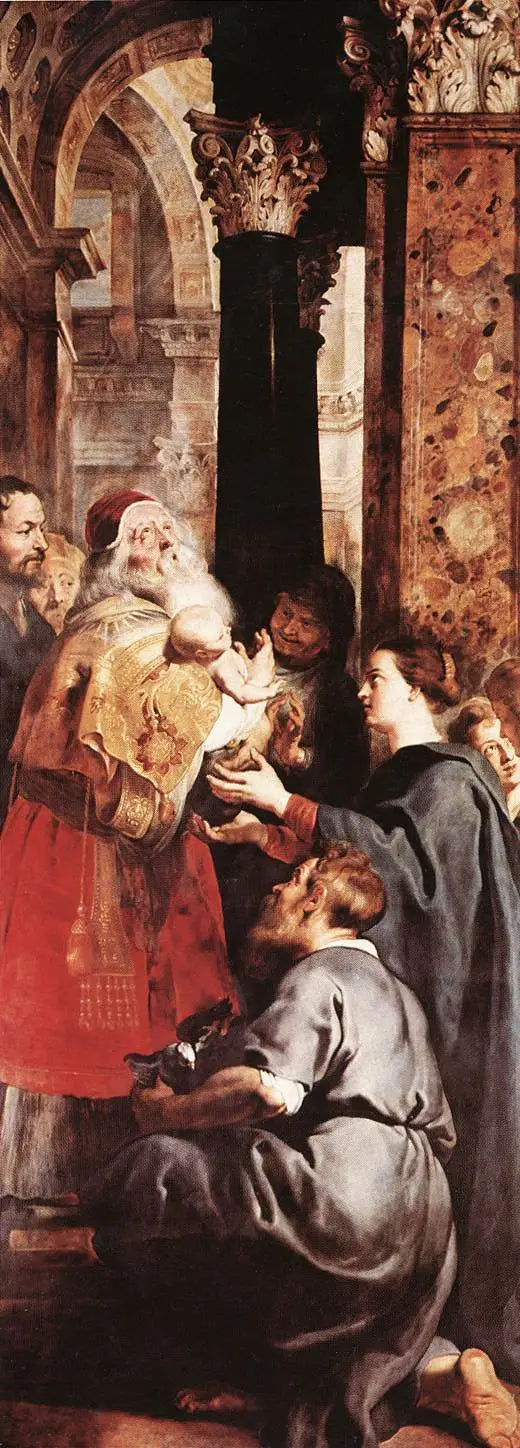 Presentation vid Templet (höger panel i triptyken) - Peter Paul Rubens
