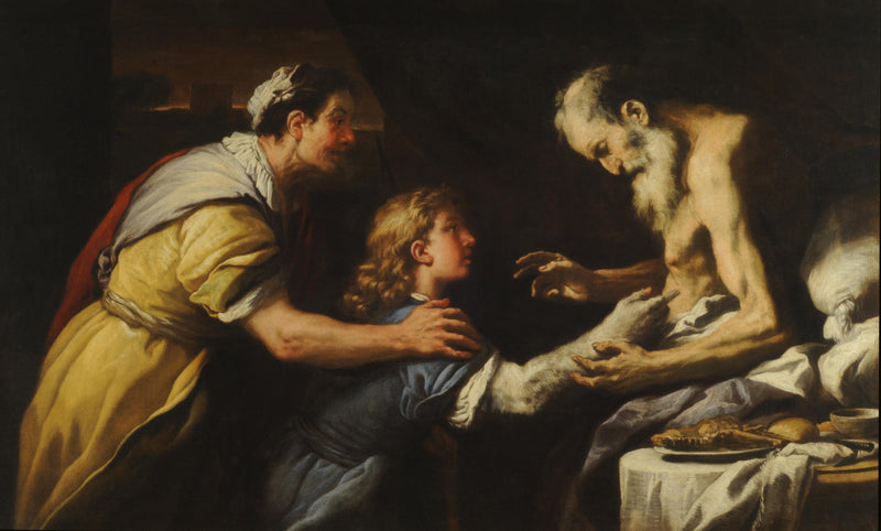 Presentation av Jacob för Isaac - Luca Giordano