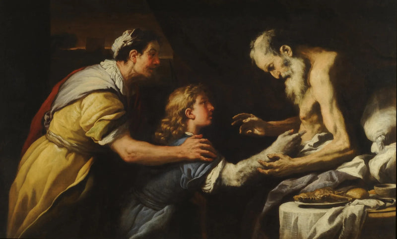 Presentation av Jacob för Isaac - Luca Giordano