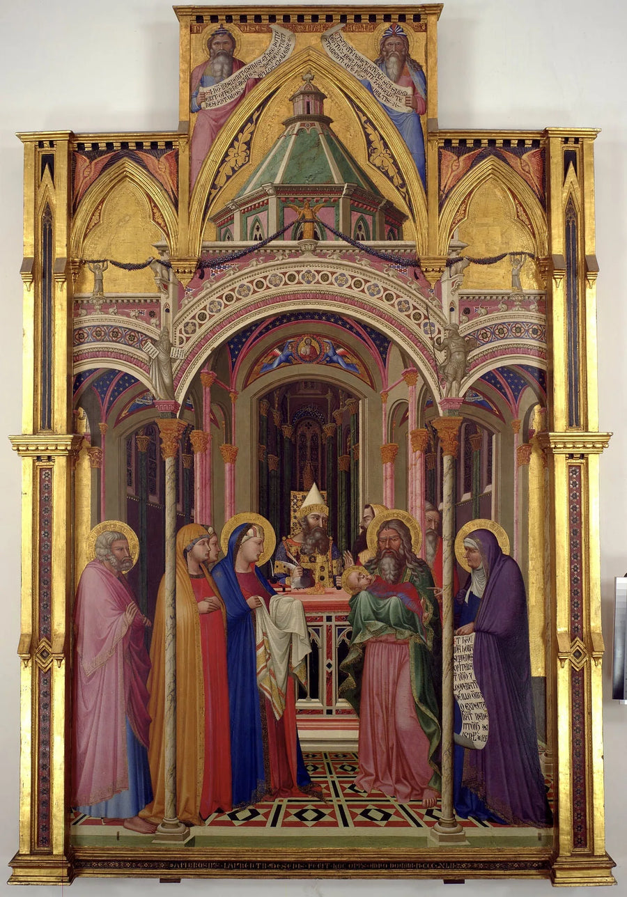 Presentation av Jesus i templet - Ambrogio Lorenzetti