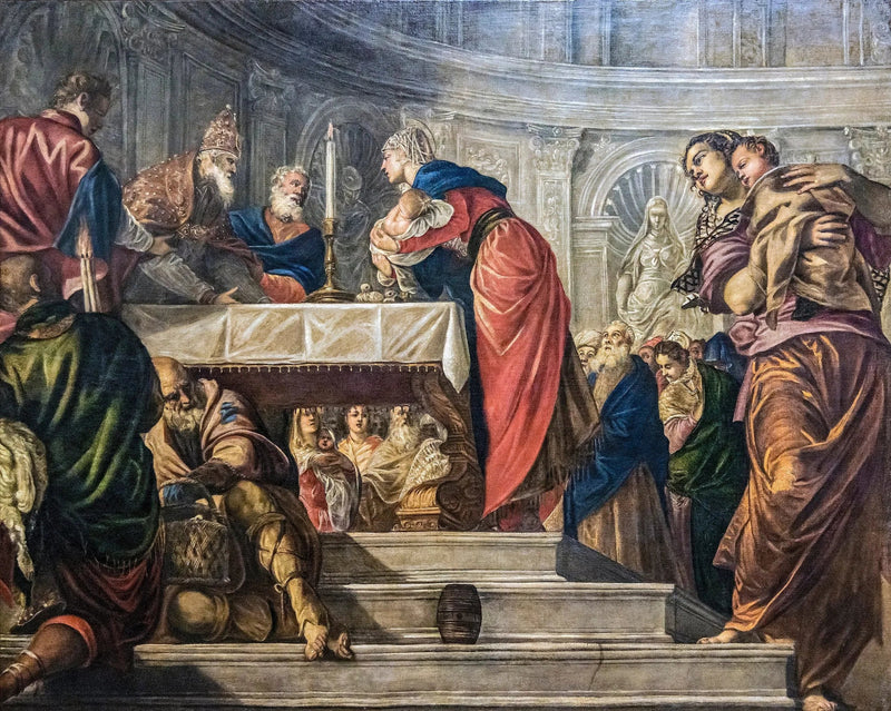 Presentation av Jesus i templet - Jacopo Tintoretto