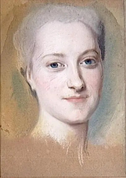 Prinsessan Marie-Christine av Sachsen (1735-1782) - Maurice-Quentin de La Tour