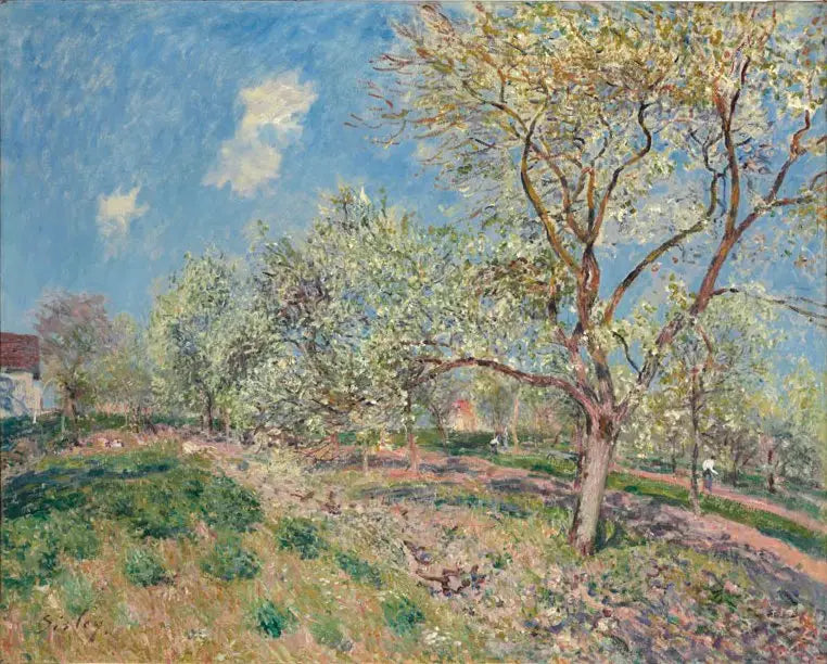 Vår i Veneux - Alfred Sisley