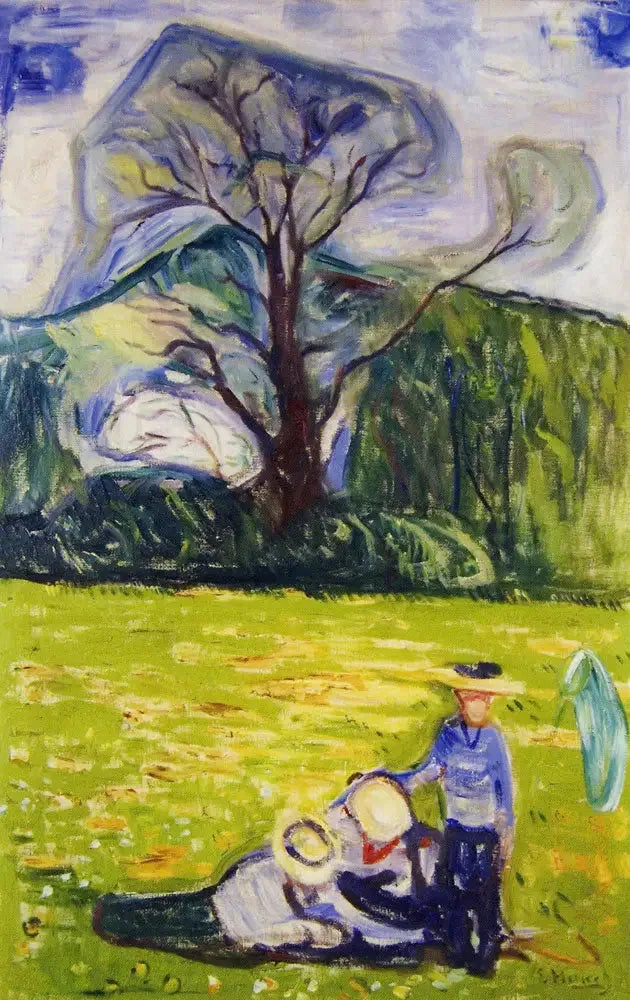 Vår i Dr Lindes trädgård - Edvard Munch